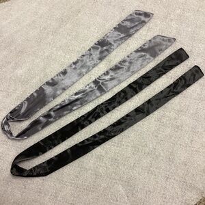 $3 Bundled * Black & Gray Satin Belts or Headbands * NEW